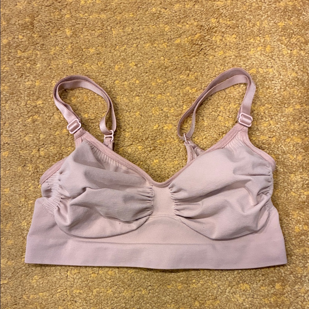 SKIMS pale nude seamless sculpt shapewear bralette. Size:L/XL